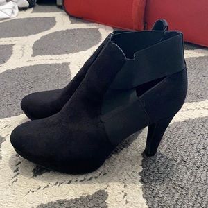 Madden Girl black heel booties